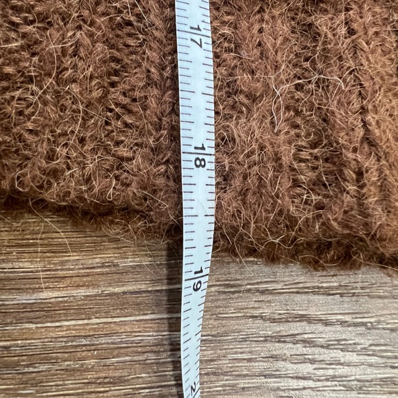 Free People Button Front Cardigan Sweater Brown/Pink XS Alpaca Long Sleeves - Picture 13 of 14